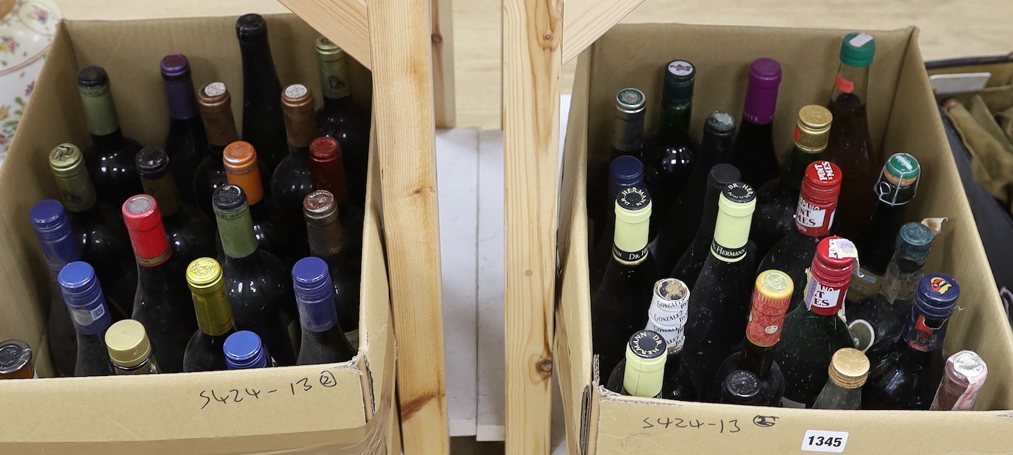40 bottles of mixed wines and spirits